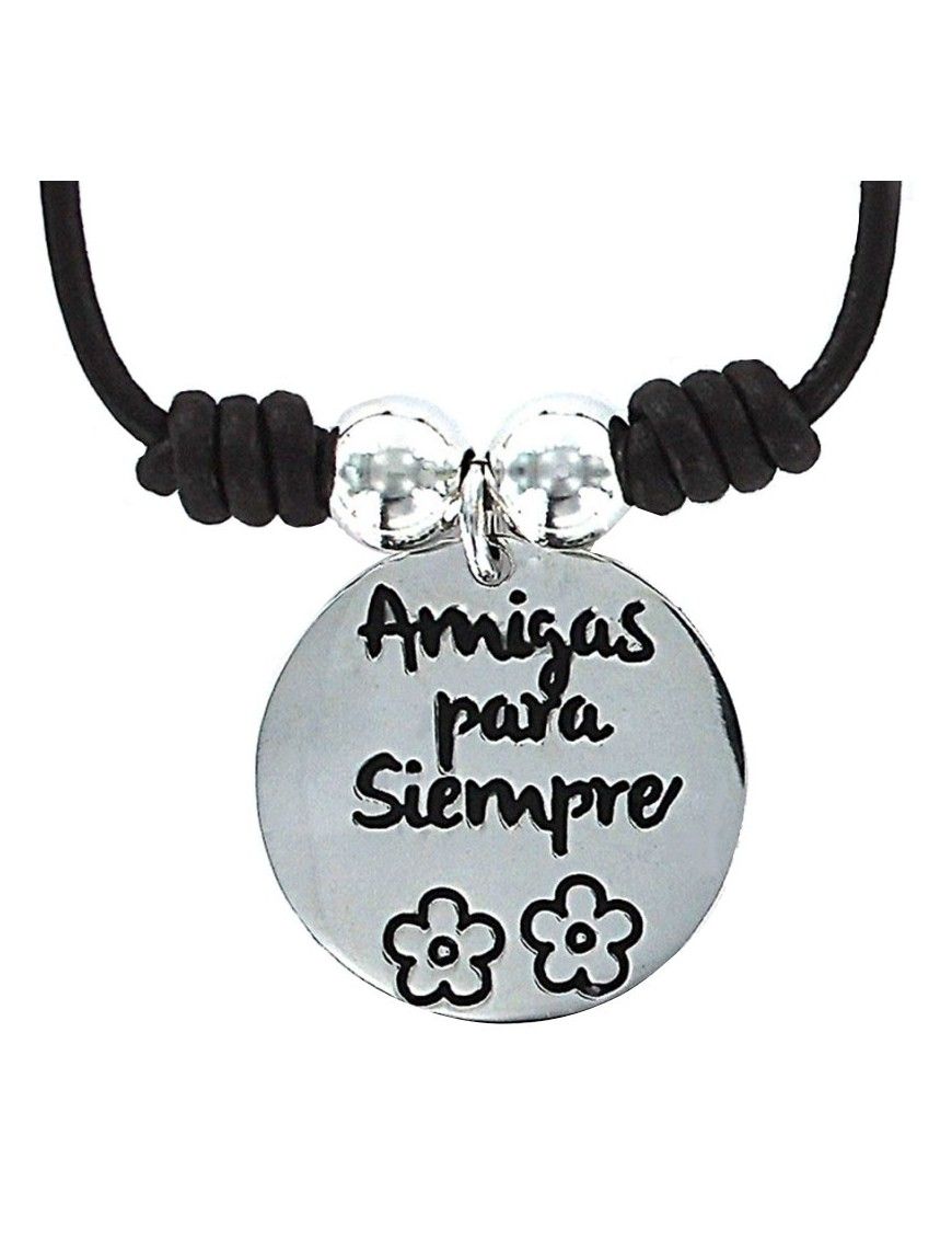 Collar Plata Mujer Amigas para siempre 9087489