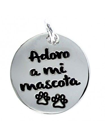 Colgante plata Mujer Adoro a mi mascota 9088073
