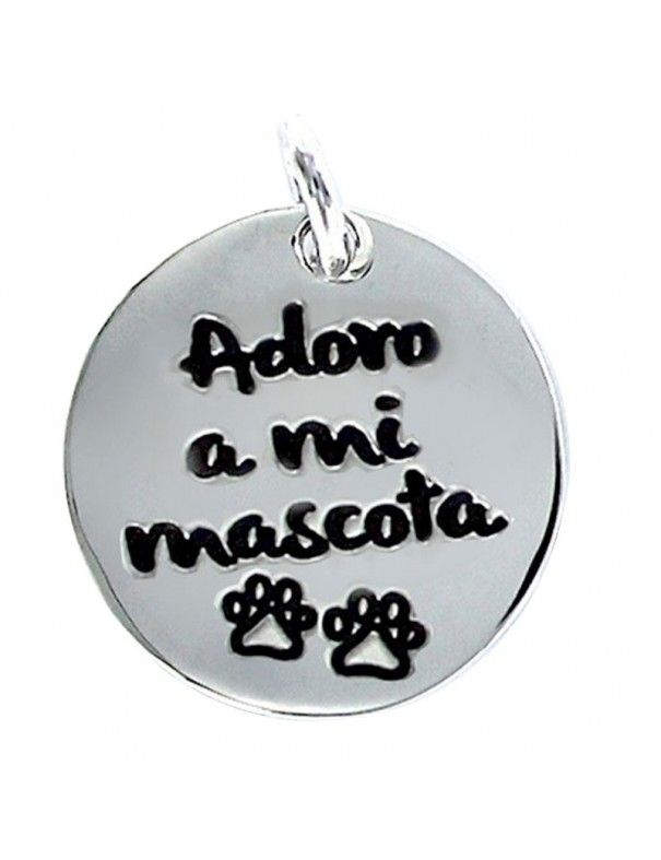 Colgante plata Mujer Adoro a mi mascota 9088073