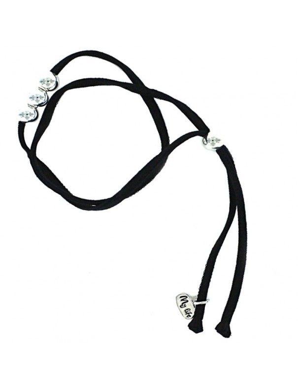 Pulsera plata y seda Mujer My life 9086392