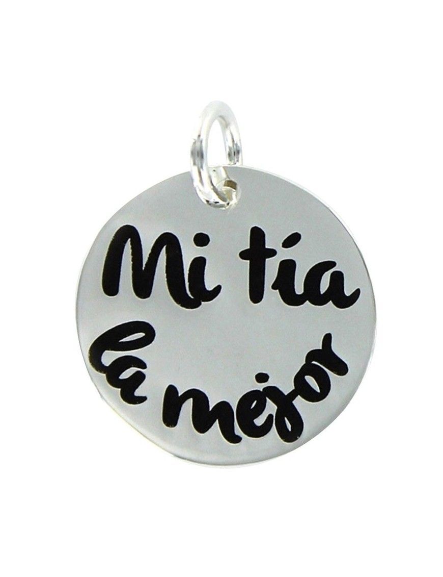 Colgante plata Mujer Mi tía es la mejor 9089852