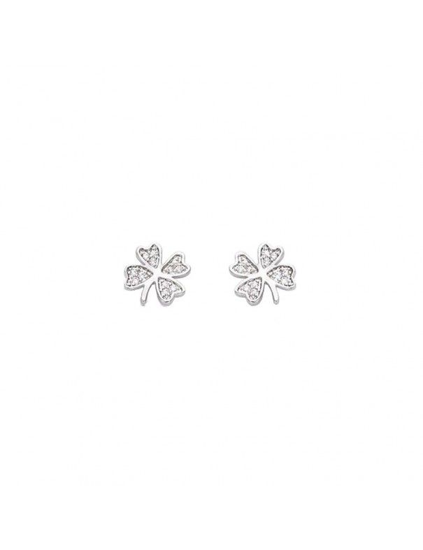 Pendientes Plata Trébol mujer 21ET048CZ