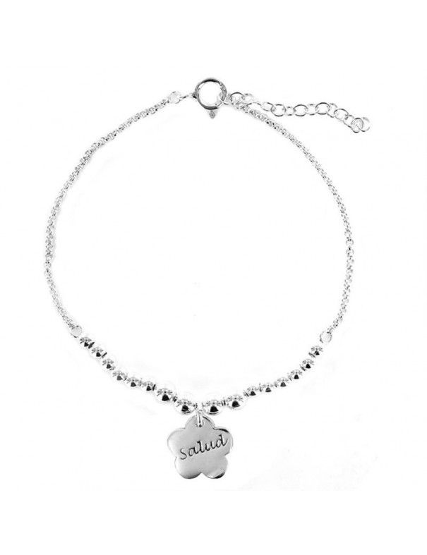 Pulsera plata Mujer Flor 9092266