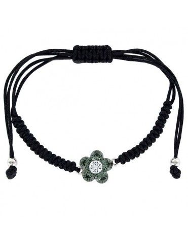 Pulsera Plata Mujer Flor gris 9097622