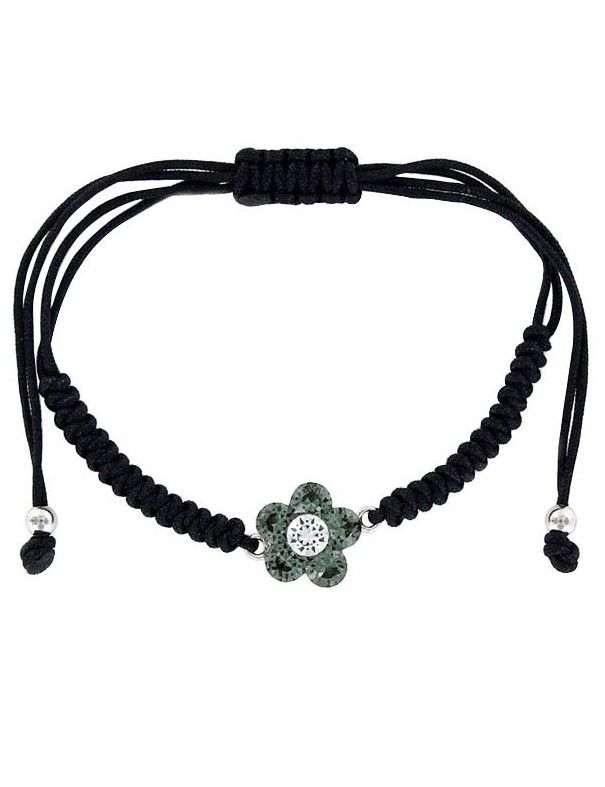 Pulsera Plata Mujer Flor gris 9097622