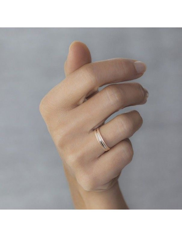 Alianza Oro bicolor 18K 18-5C41474R