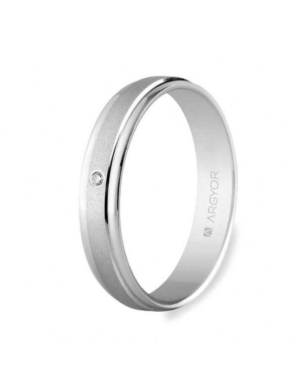 Alianza Oro blanco 18K Diamante 18-5B40044D