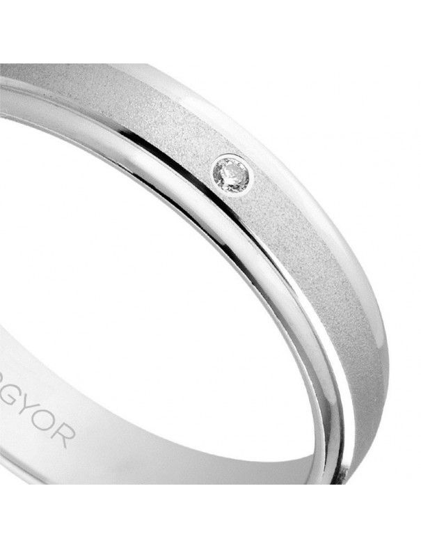 Alianza Oro blanco 18K Diamante 18-5B40044D