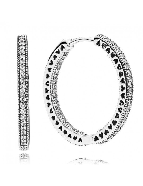 Pendientes Pandora Plata Corazones 296319CZ