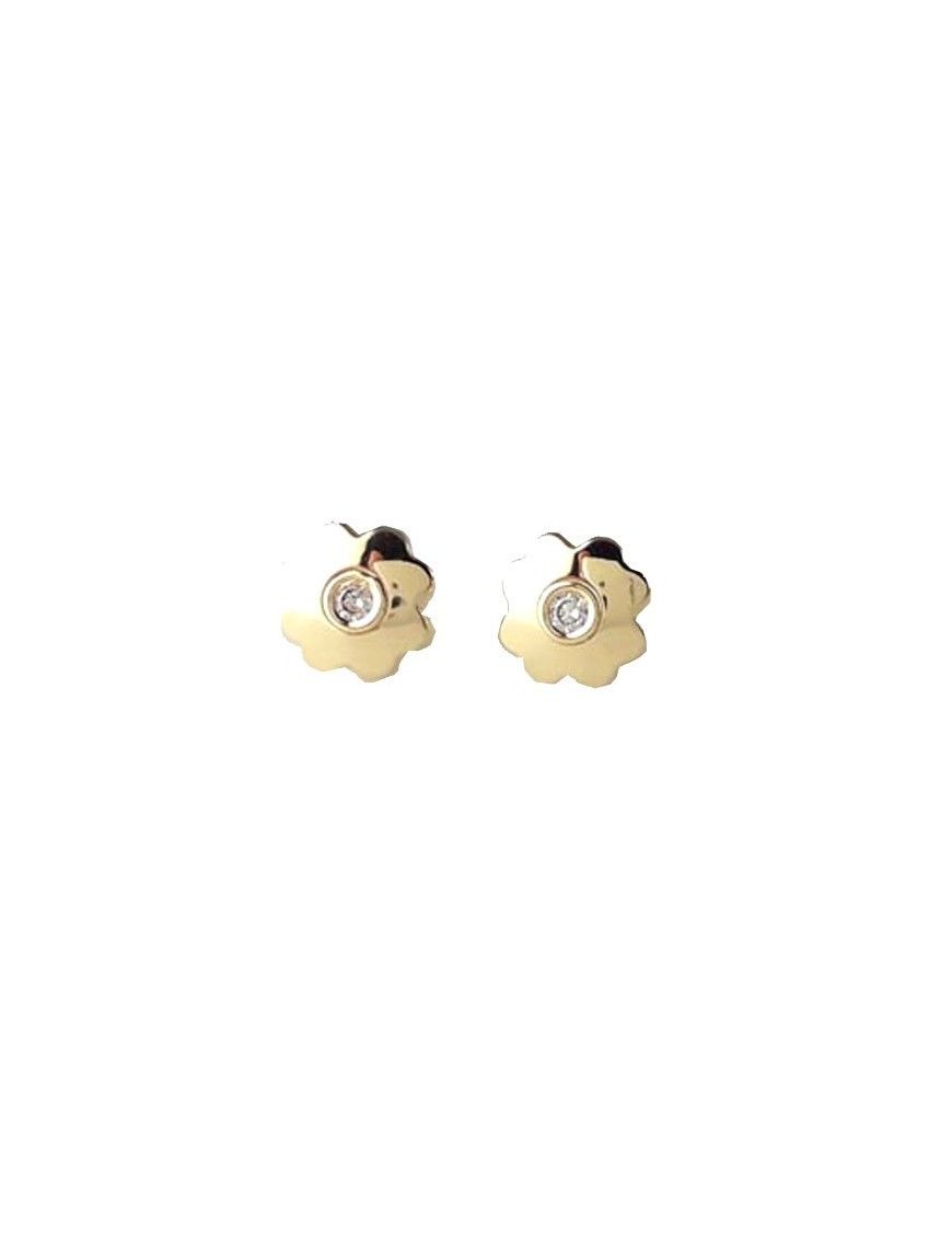 Pendientes Oro 18 Klts. niña circonitas 61A3211/2