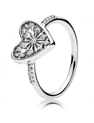 Anillo Pandora Plata corazón 196371CZ-54