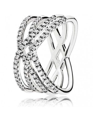 Anillo Pandora Plata corazones 196401CZ-56