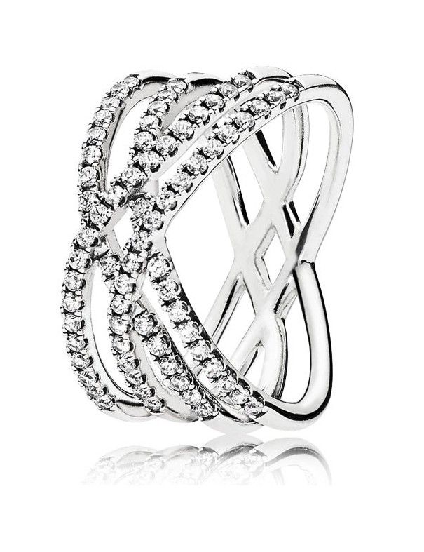 Anillo Pandora Plata corazones 196401CZ-56