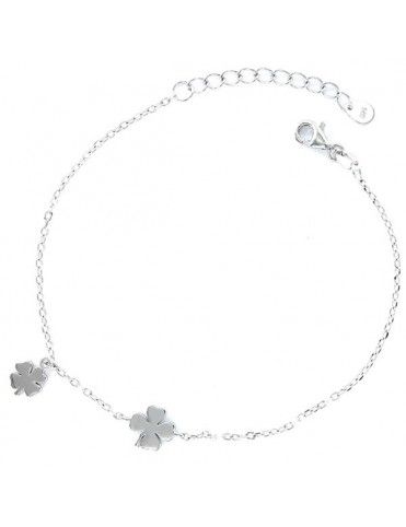 Pulsera Plata Mujer Trebol 9100483