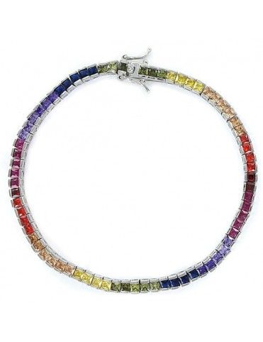 Pulsera Plata Mujer Arco Iris 9090789