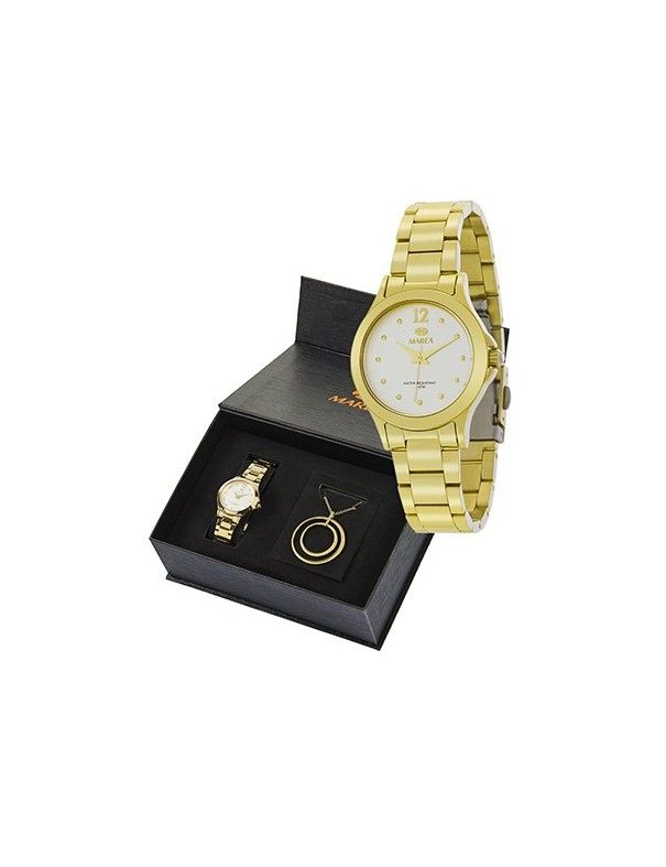 Regan Noreste Cuadrante Pack Reloj Marea Mujer B54086/21 reloj analógico y un collar dorado
