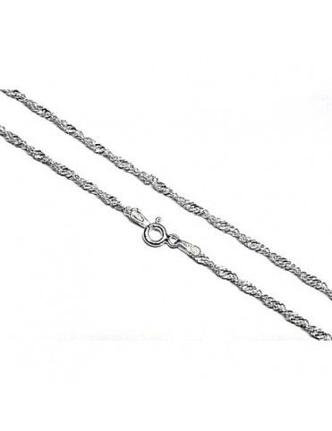 Cadena plata singapur 45 cm