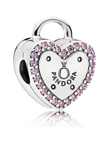 Clip Pandora Plata Circonita Candado 796556FPC Corazón