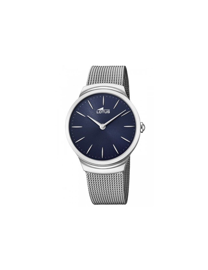 Orologio Uomo Lotus 18593/2 – Cronografo Quarzo, Cassa Acciaio Nero, Quadrante Luminescente, Cinturino Pelle Blu