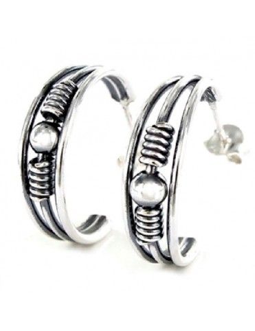 Pendientes Plata Aro oxidado 9100259