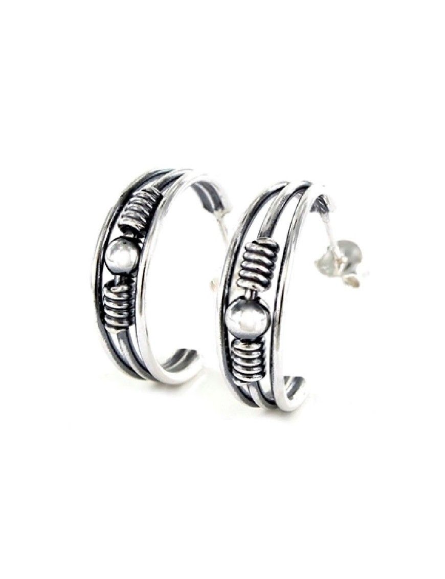 Pendientes Plata Aro oxidado 9100259