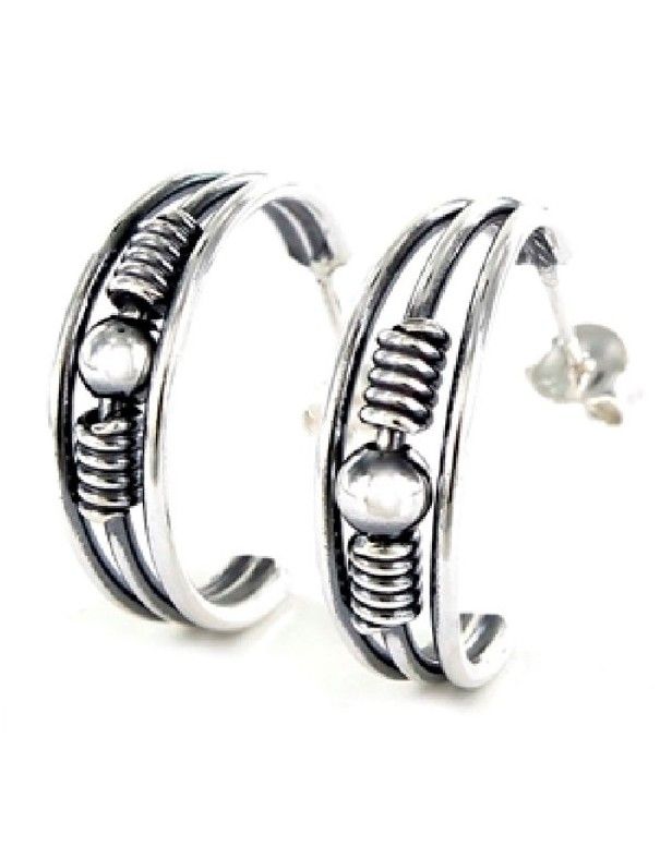 Pendientes Plata Aro oxidado 9100259