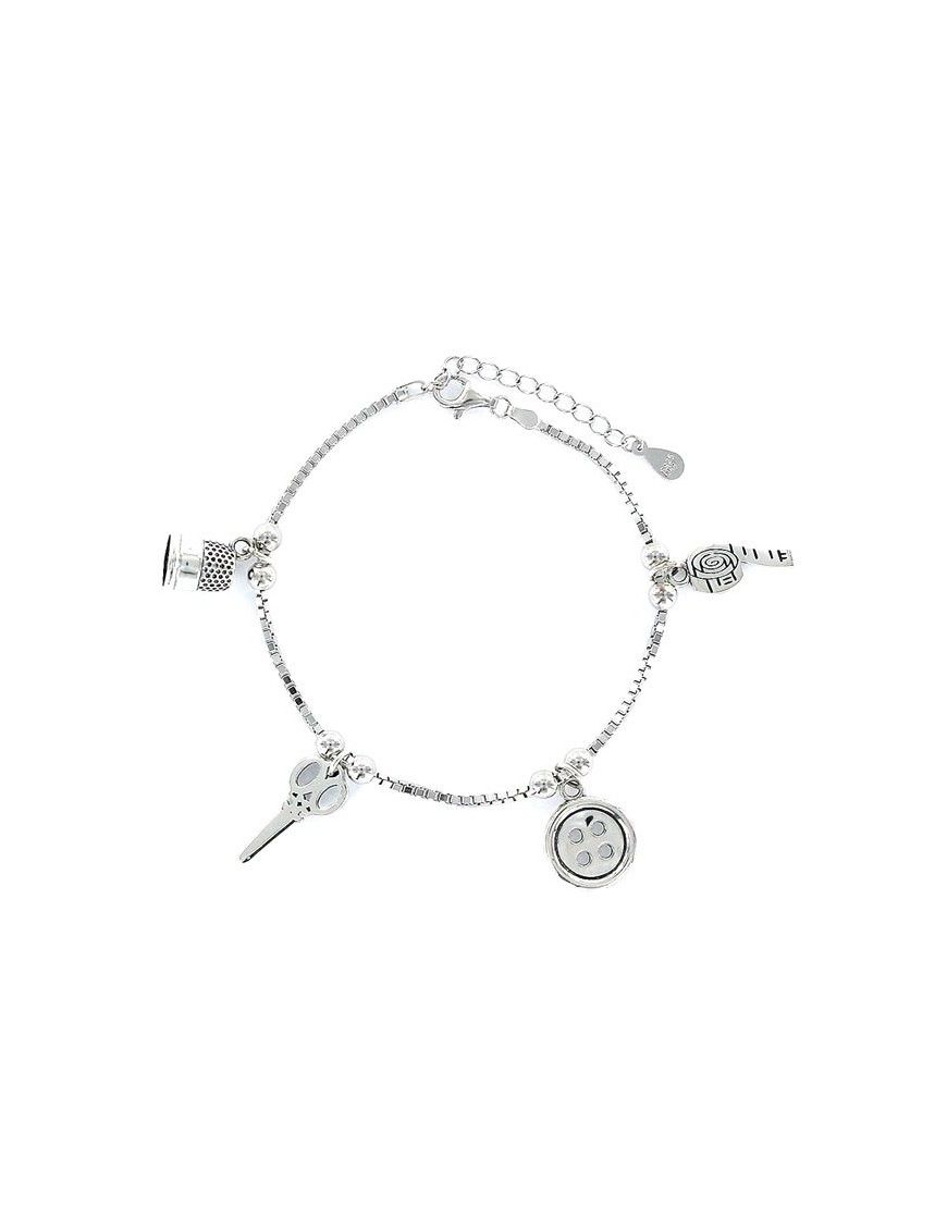Pulsera Plata Mujer costurera 4 colgantes 9101767
