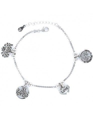 Pulsera Plata Mujer Tu eres lo más Mamá 4 colgantes 9101861