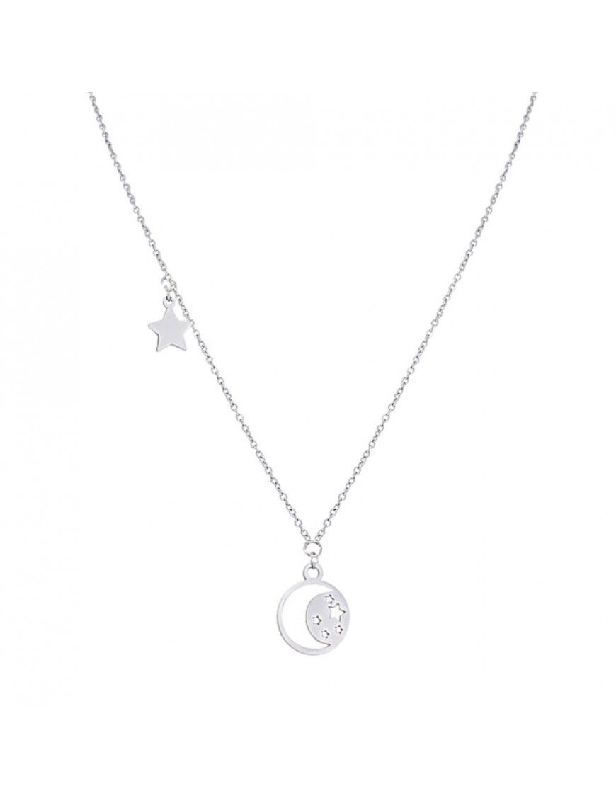 Collar Anartxy Acero Mujer COA507PT Luna y Estrellas