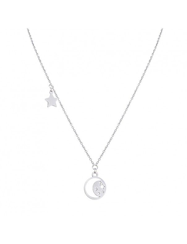 Collar Anartxy Acero Mujer COA507PT Luna y Estrellas