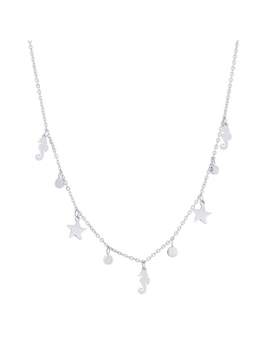 Collar Anartxy Acero Mujer COA517PT Estrellas y caballito de mar
