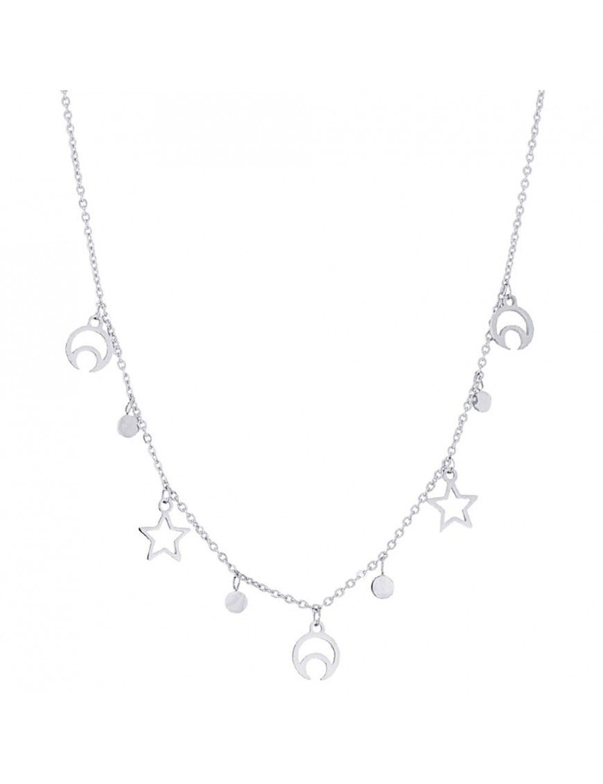 Collar Anartxy Acero Mujer COA519PT Estrellas y lunas
