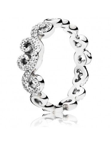 Anillo Pandora Plata Remolinos de Corazón 197117CZ-54