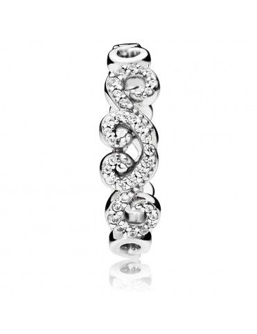 Anillo Pandora Plata Remolinos de Corazón 197117CZ-54