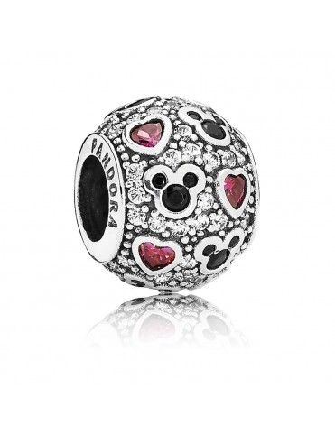 Charm Pandora Plata Mickey & Corazones 791457CZ