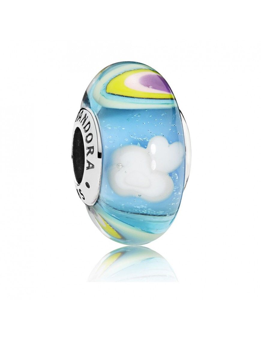 Charm Pandora Plata Murano Arco Iris Iridiscente 797013