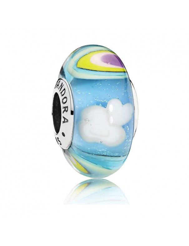 Charm Pandora Plata Murano Arco Iris Iridiscente 797013