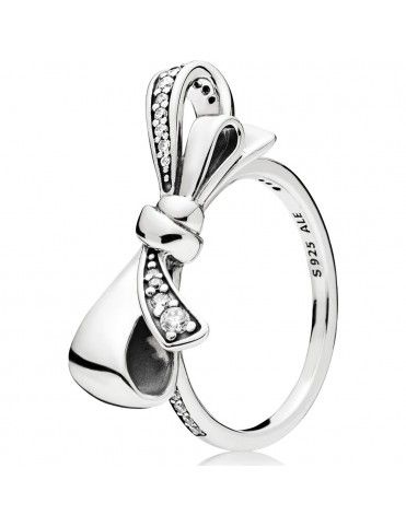 Anillo Pandora Plata Lazo Brillante 197232CZ-52