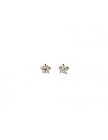 Pendientes Oro Blanco niña estrella 41B4211