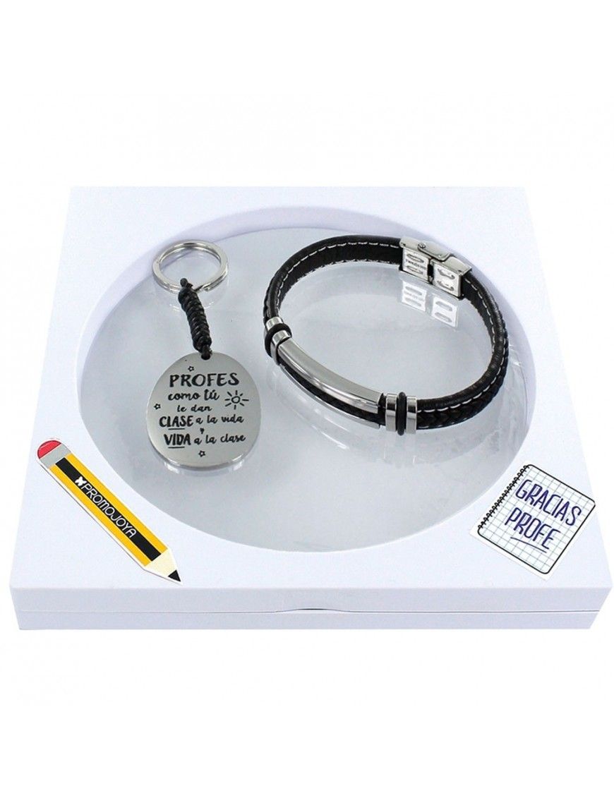 Estuche Profe Acero pulsera+ llavero 9103119