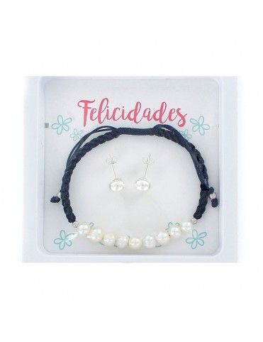 Pack Pulsera Mujer Perla + Pendientes 9102719