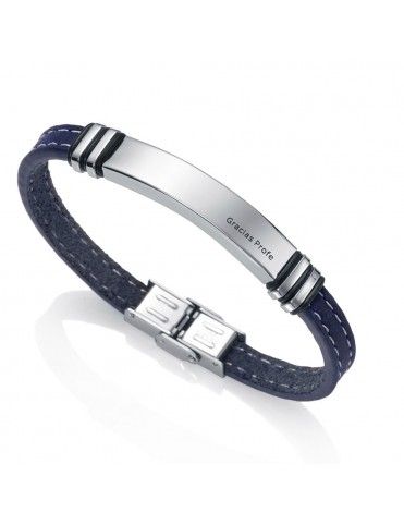 Pulsera Viceroy Piel y Acero Hombre Gracias Profe 6413P09013
