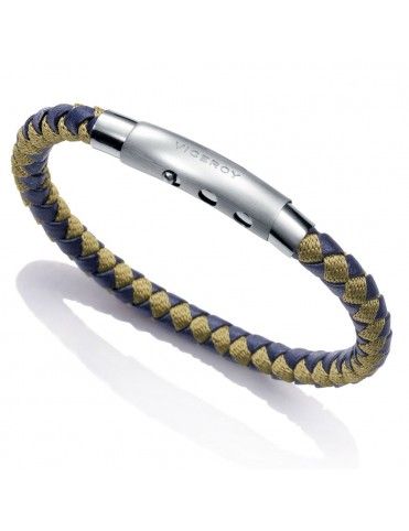 Pulsera Viceroy Piel, Nylon y Acero Hombre 6443P09013