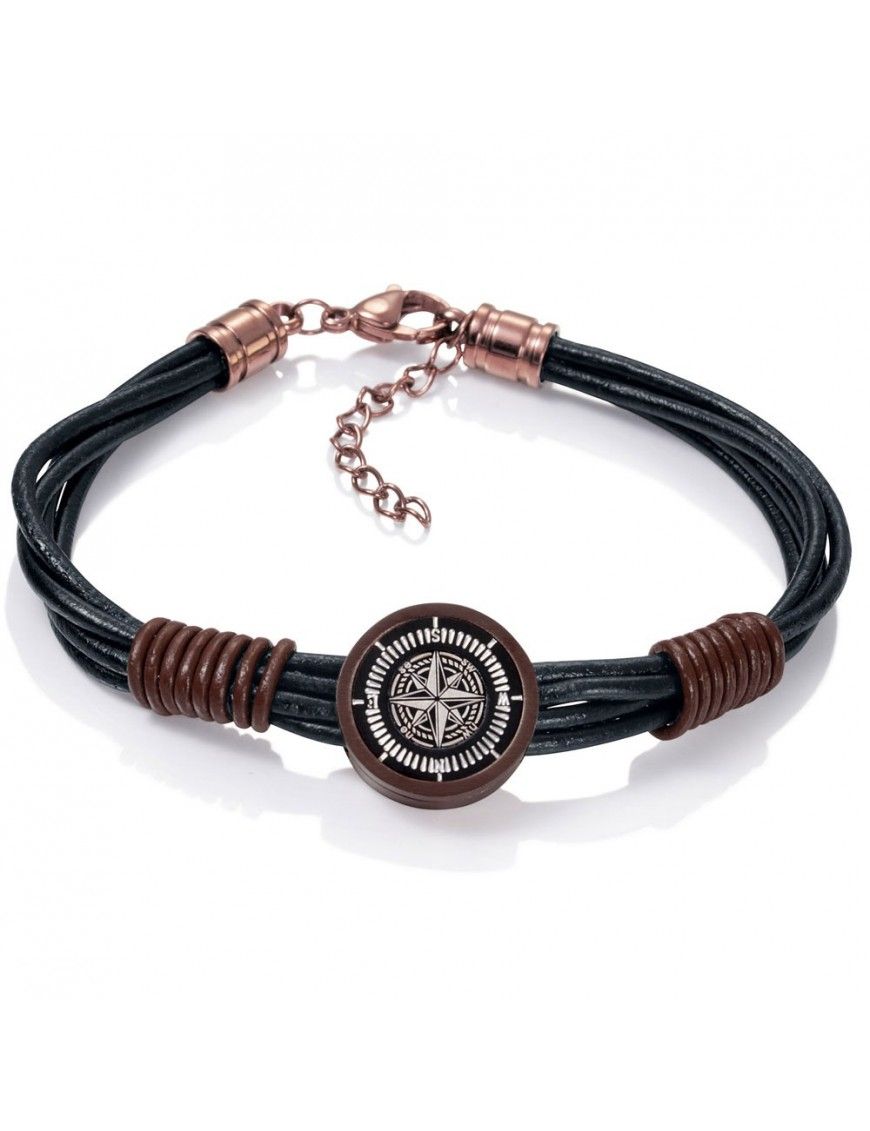 Pulsera Viceroy Piel y Acero Hombre 75022P09011