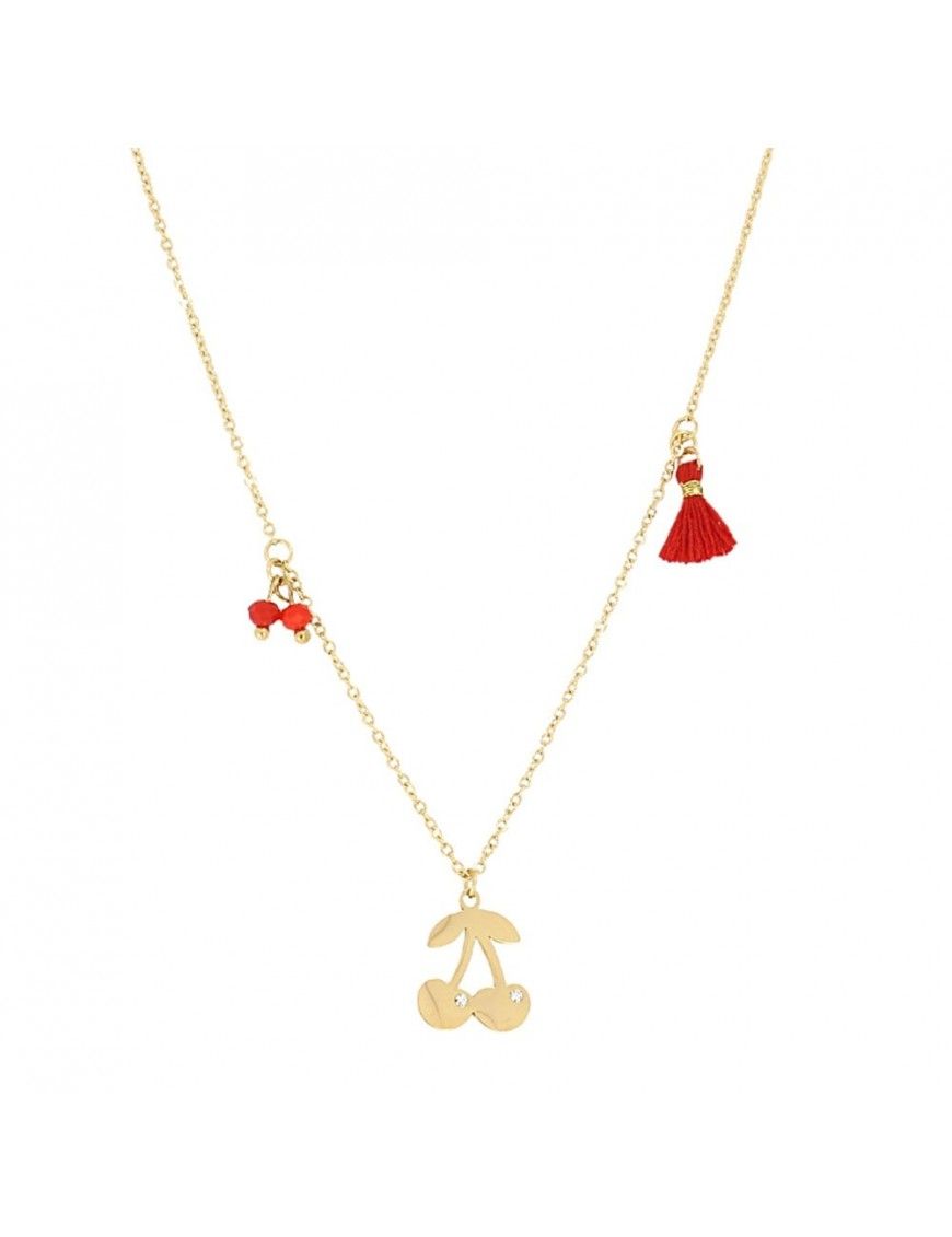 Collar Anartxy Acero Mujer COA476D Cerezas