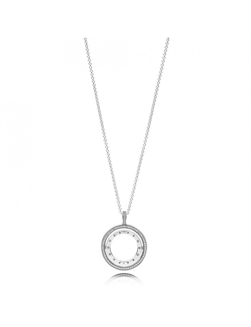 Collar Pandora Plata Corazones Girando 45397410CZ-60