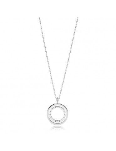 Collar Pandora Plata Corazones Girando 45397410CZ-60