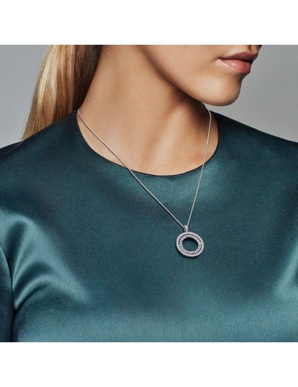 Collar Pandora Plata Corazones Girando 45397410CZ-60