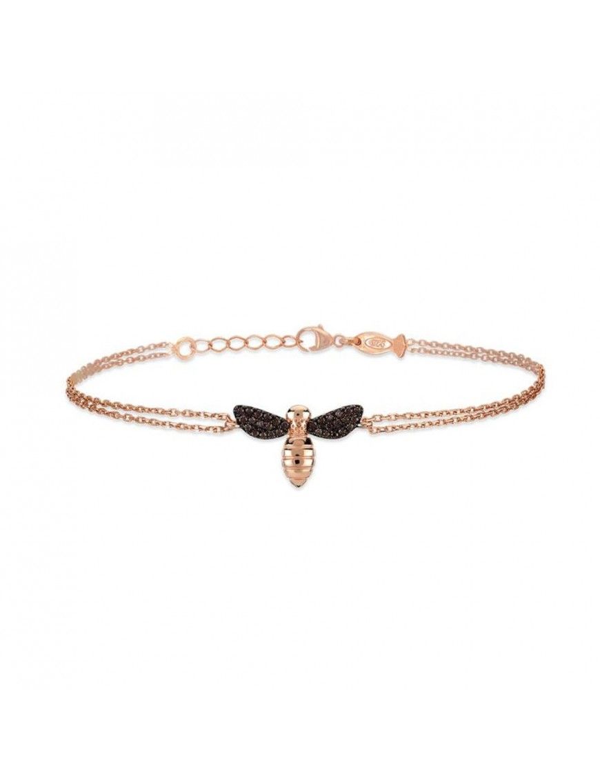 Pulsera Plata Mujer Abeja con circonitas SM638-1
