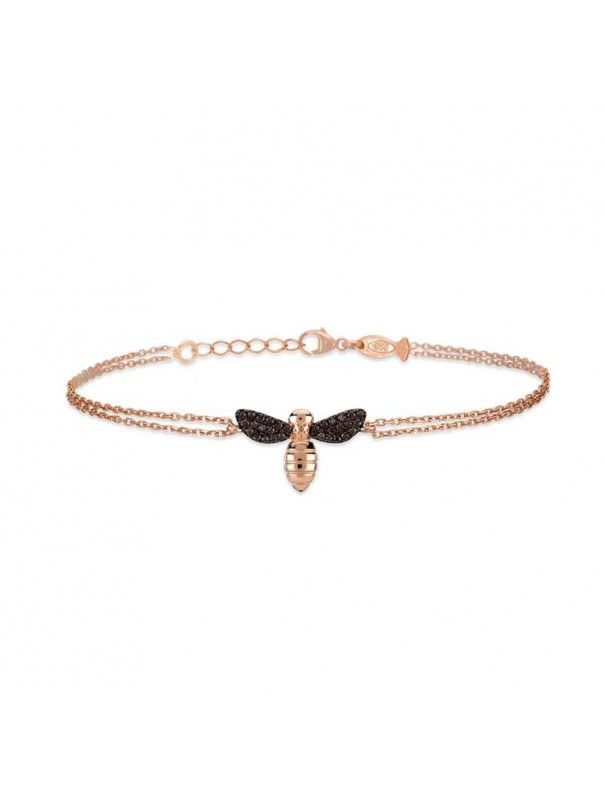 Pulsera Plata Mujer Abeja con circonitas SM638-1